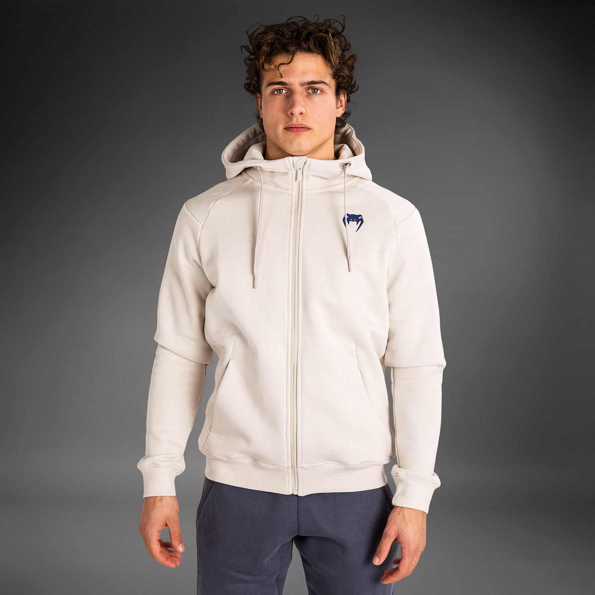 Sweatshirt Zippé à Capuche Venum Strikeland - Greige - product-type_Vestes