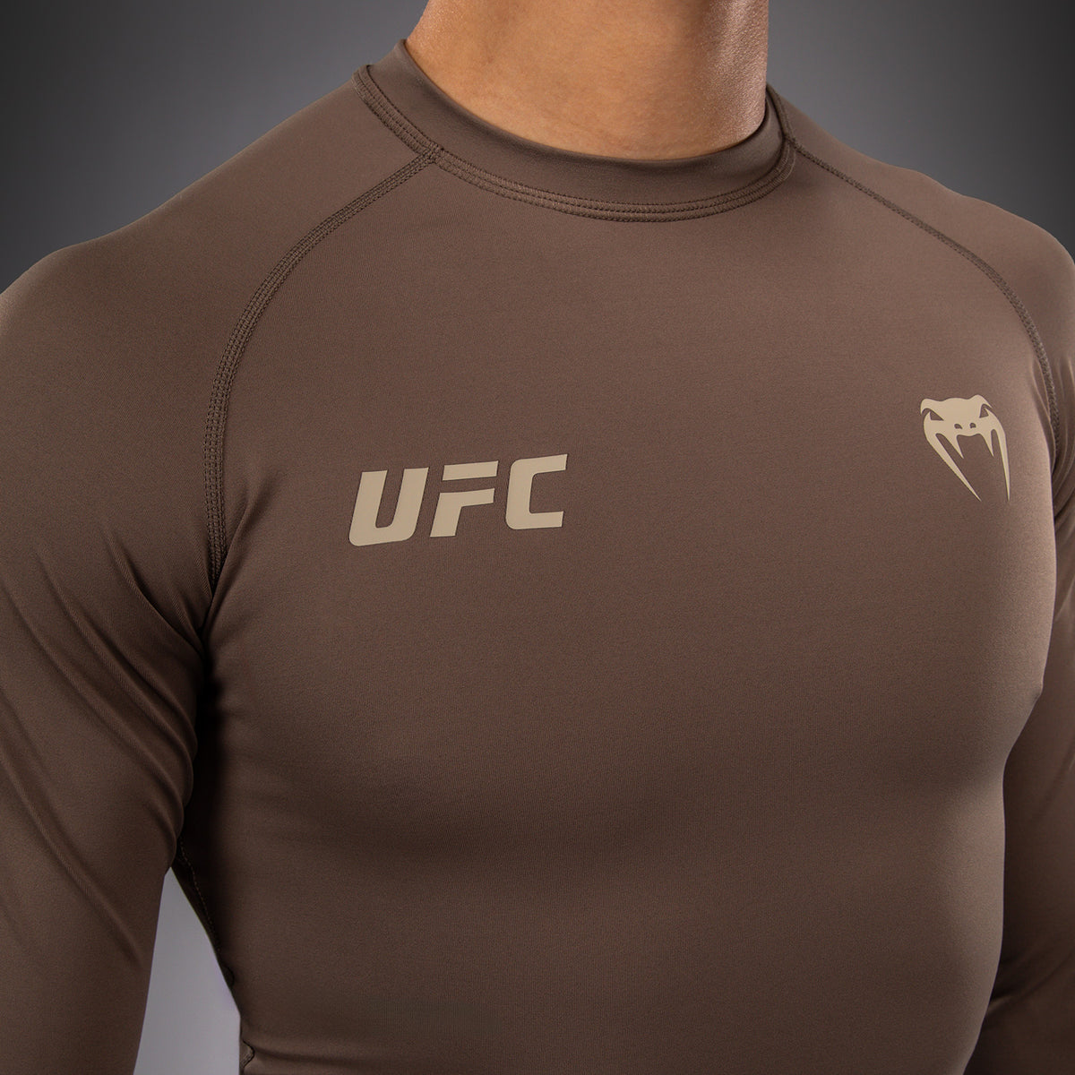 Rashguard à Manches Longues Technique pour Homme Venum UFC Unity by Venum Authentic Fight Week - Marron - product-type_T-Shirts de Compression
