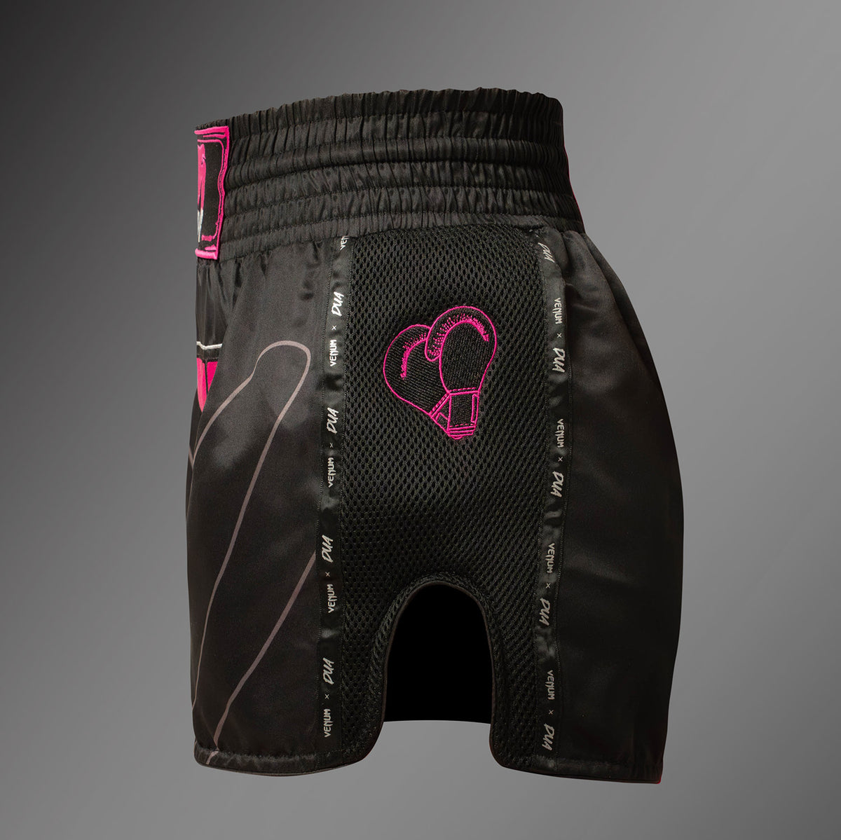 Short de Muay Thai Venum x Dua - Noir/Rose fuchsia - product-type_Shorts de Muay Thai