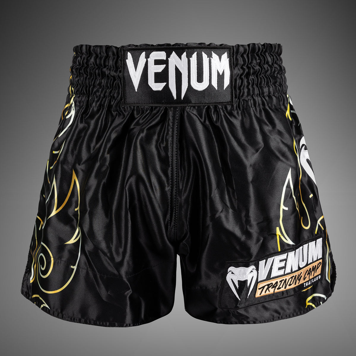 Short de Muay Thai Venum VTC Flames - Noir/Or - product-type_Shorts de Muay Thai