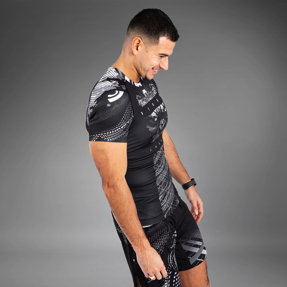 Rashguard Manches Courtes Venum Gorilla Jungle - Noir/Blanc - product-type_T-Shirts de Compression