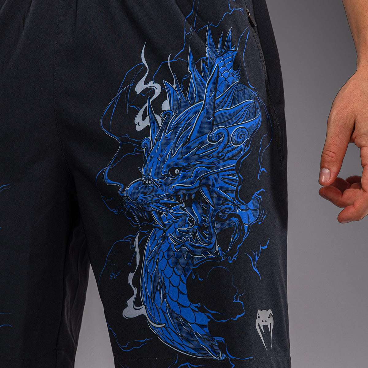 Short d’Entraînement Venum Thunder Dragon – Noir/Bleu Royal - product-type_Shorts de training