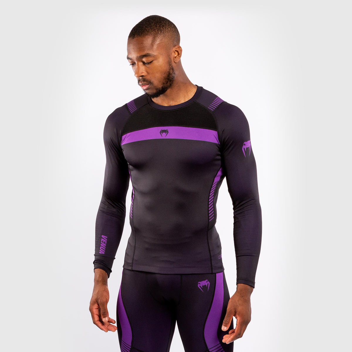 T-shirt de Compression Venum NoGi 3.0 - Manches Longues - Noir/Violet - product-type_T-Shirts de Compression