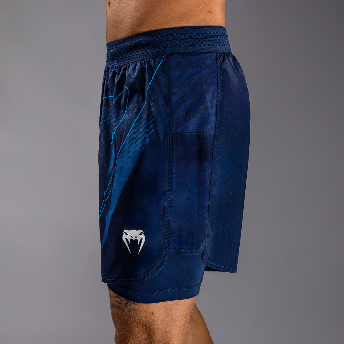 Short d'entraînement Venum x Top Rank Original pour Hommes - Bleu Marine - product-type_Shorts de training
