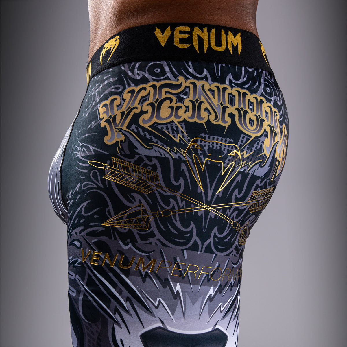 Pantalon de compression Venum Wolf Atak – Noir/Gris - product-type_Pantalons de Compression