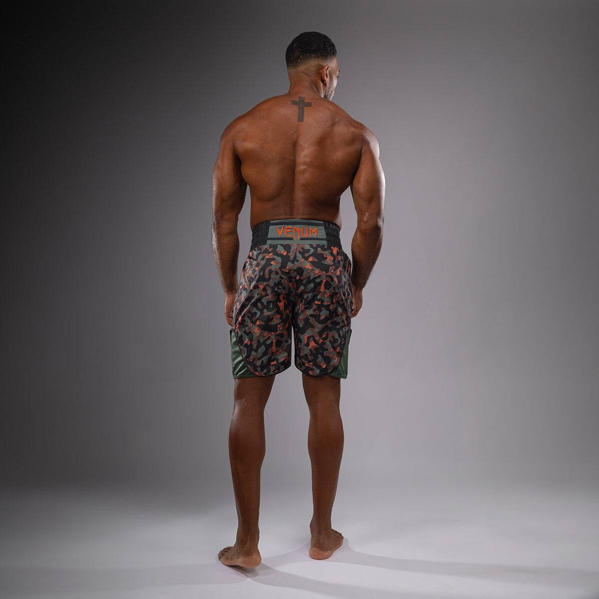 Short de boxe Venum Jungle Ops - Kaki/Orange - product-type_Shorts de boxe