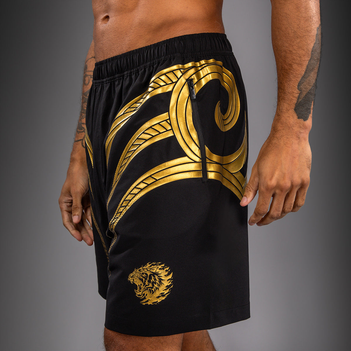 Short d’Entraînement Venum x Mike Tyson Tiger - Noir/Or - product-type_Shorts de training