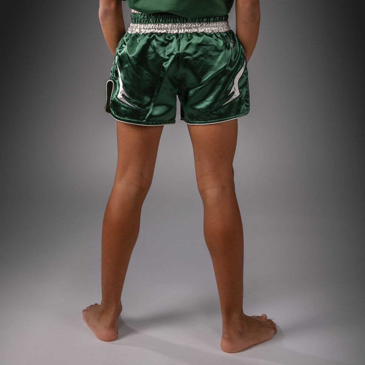 Short de Muay Thaï Venum Inferno – Vert Forêt/ Blanc Cassé - product-type_Shorts de Muay Thai