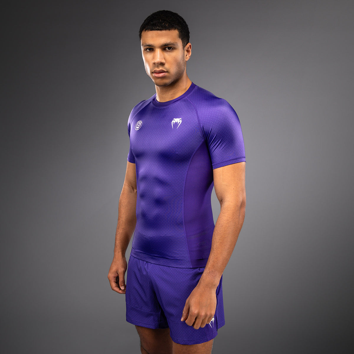 Rashguard à Manches Courtes Venum x Roger Gracie Academy - Violet - product-type_T-Shirts de Compression