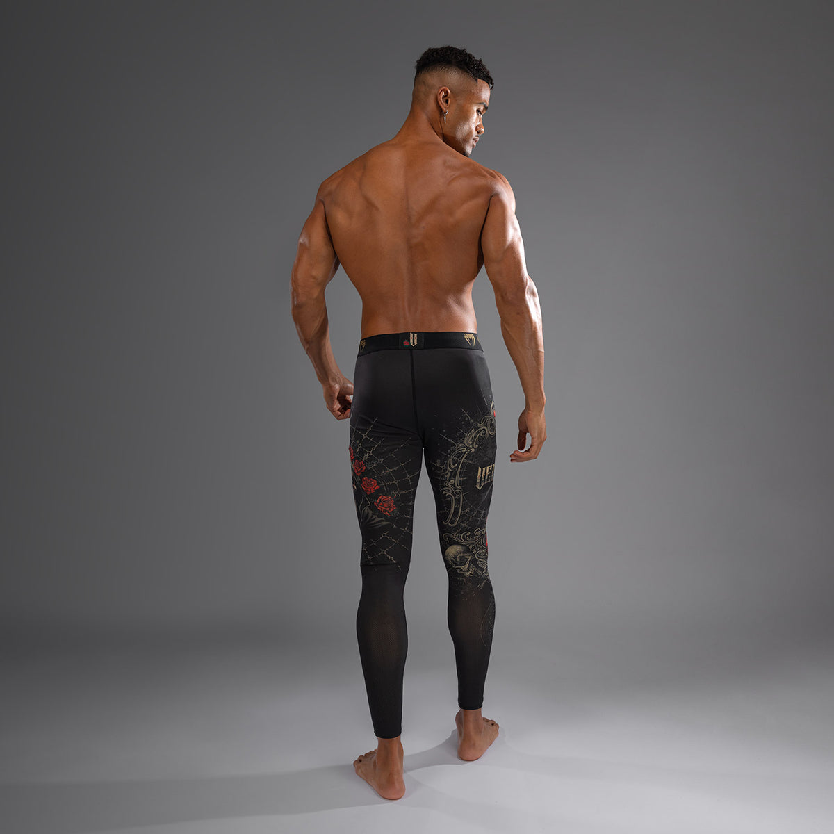 Pantalon de Compression pour Hommes Venum Santa Muerte 5.0 - Noir Profond/Or - product-type_Pantalons de Compression