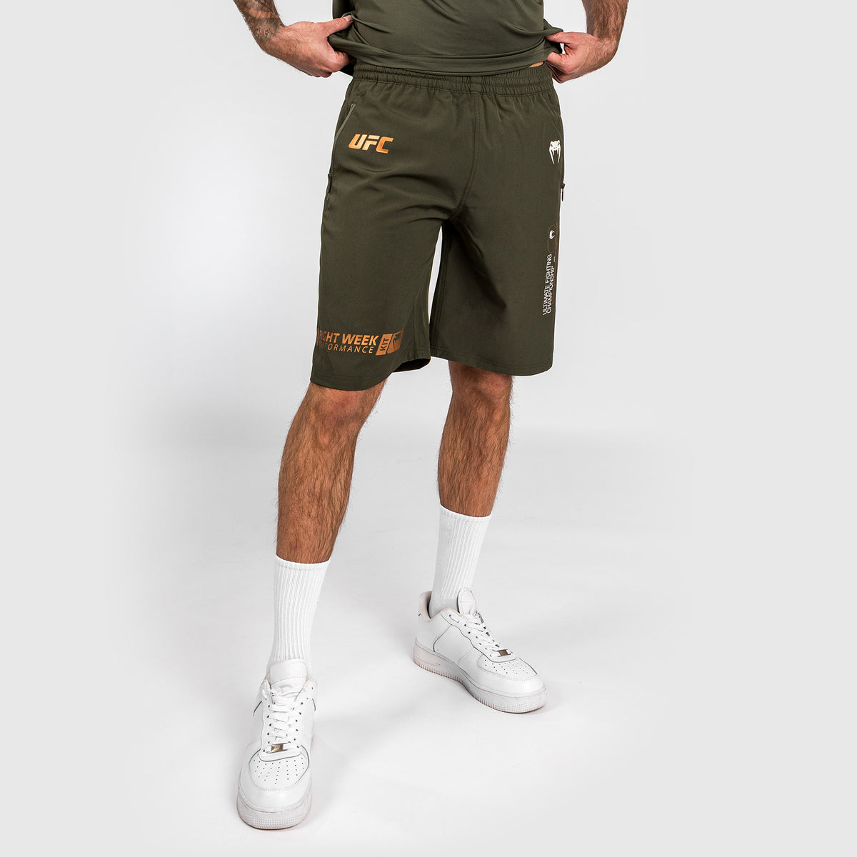 Short de performance pour Hommes UFC Adrenaline by Venum Fight Week - Kaki/Bronze - product-type_Shorts de training