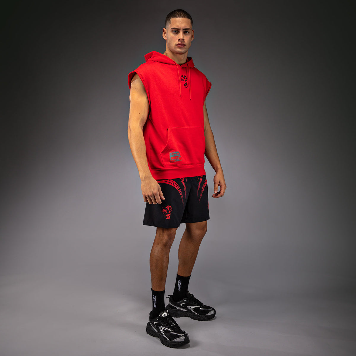 Sweat à capuche sans manches Venum x Mike Tyson Tiger - Rouge Intense/Noir Profond - product-type_Sweatshirts