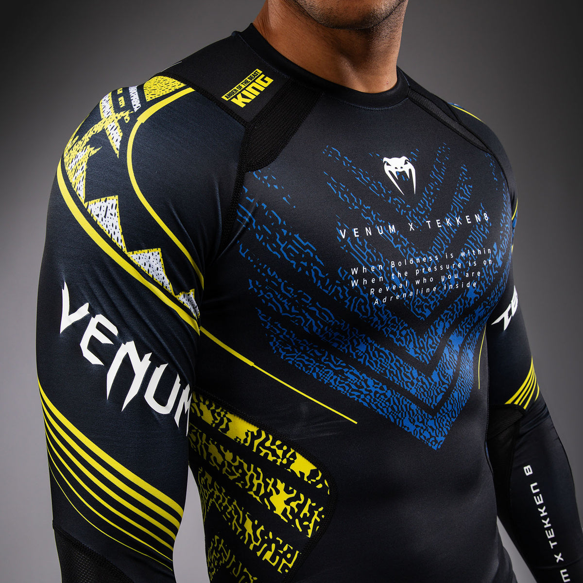 Rashguard à Manches Longues King Venum x TEKKEN 8 - Noir/Jaune - product-type_T-Shirts de Compression