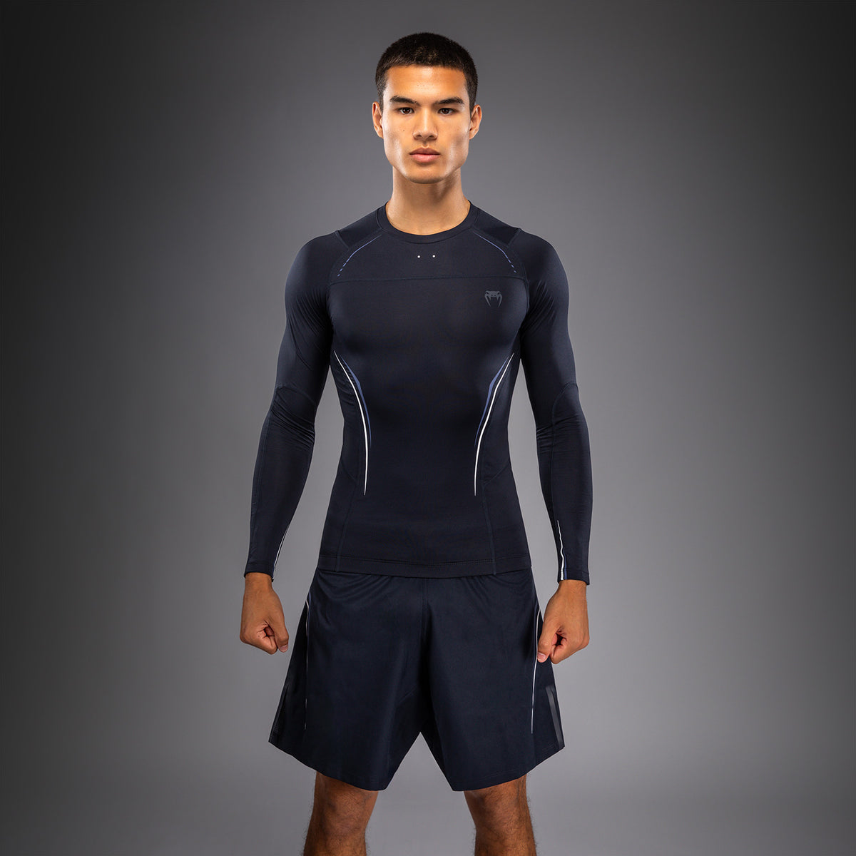 Rashguard à Manches Longues Venum G-Core - Bleu Marine/Blanc - product-type_T-Shirts de Compression