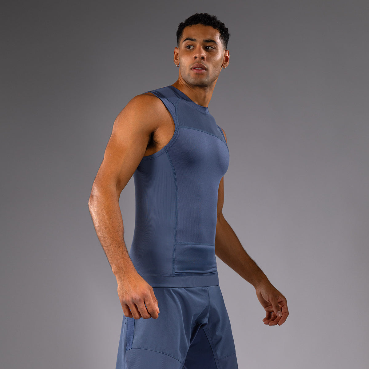 Rashguard sans Manches Venum G-Fit Air pour Hommes - Bleu Brumeux - product-type_T-Shirts de Compression