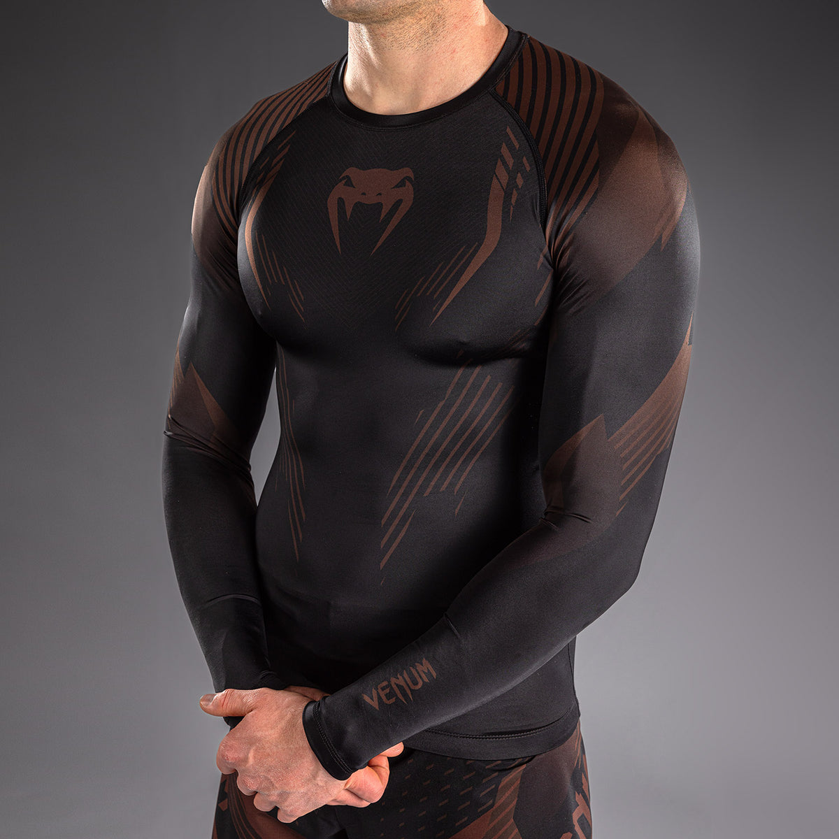 Rashguard à Manches Longues Venum No-Gi 6.0 - Noir/Marron - product-type_T-Shirts de Compression