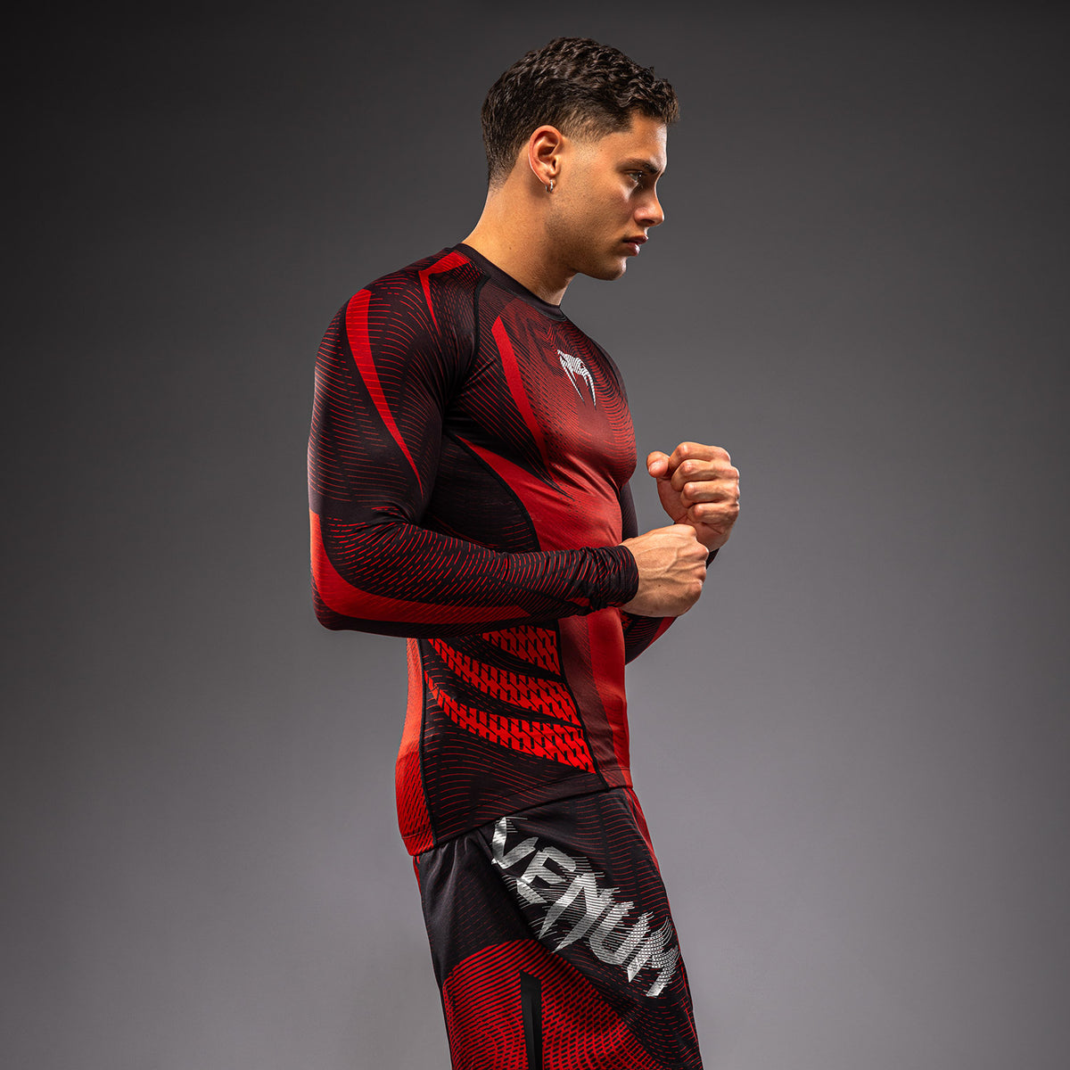 Rashguard à Manches Longues Venum Galactic 3.0 - Rouge/Argent - product-type_T-Shirts de Compression