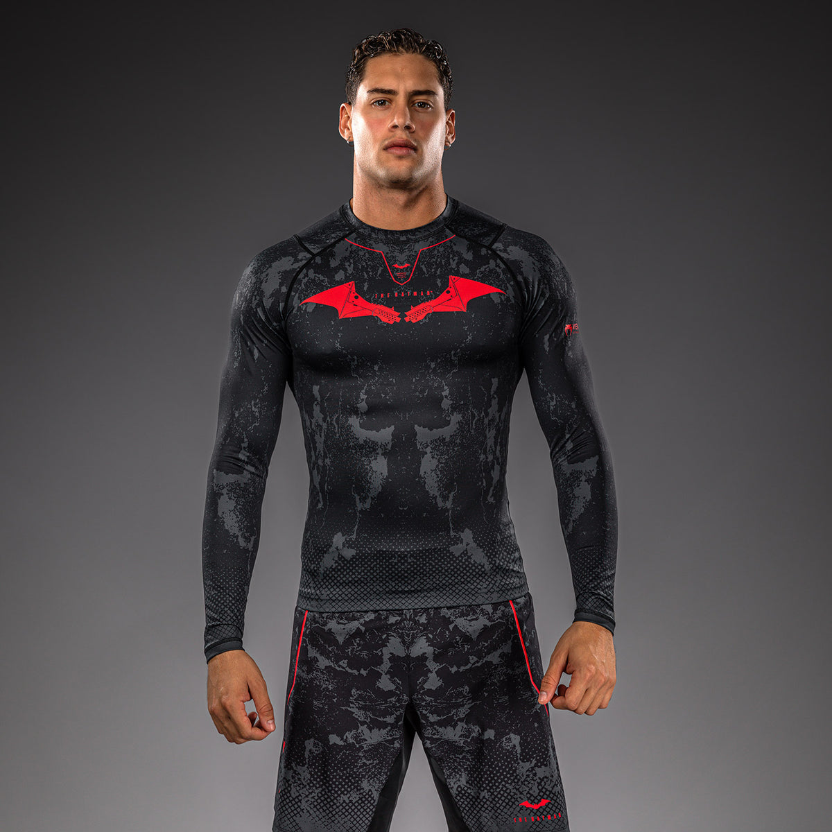 Rashguard à manches longues Venum x Batman - Noir/Gris/Rouge - product-type_T-Shirts de Compression