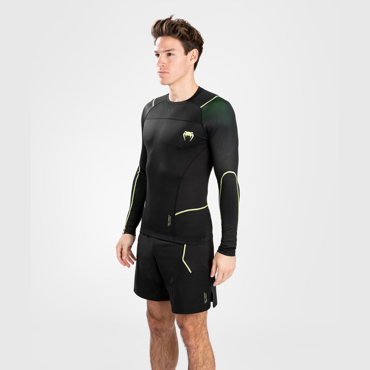 Rashguard Hommes - Manches longues Venum Fusion 2.0 - Noir/Jaune - product-type_T-Shirts de Compression