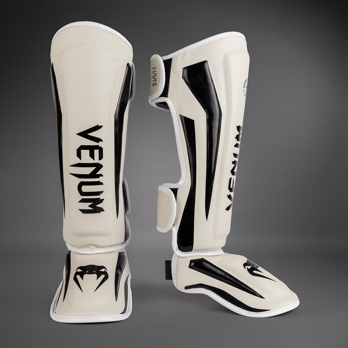 Protège-tibias Venum Elite - Blanc/Noir - product-type_Protège-tibias