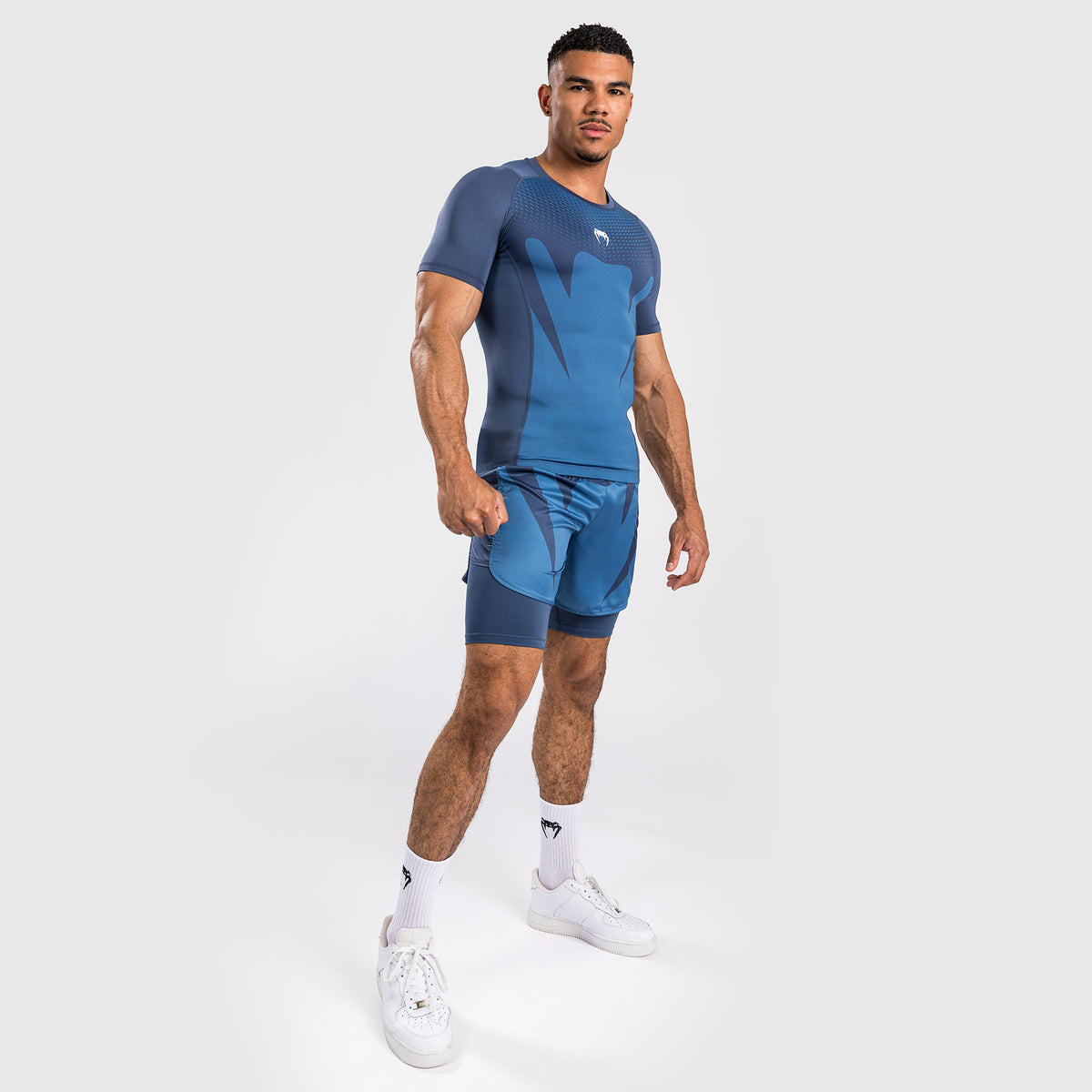 Rashguard à Manches courtes pour Hommes Venum Attack - Bleu marine - product-type_T-Shirts de Compression