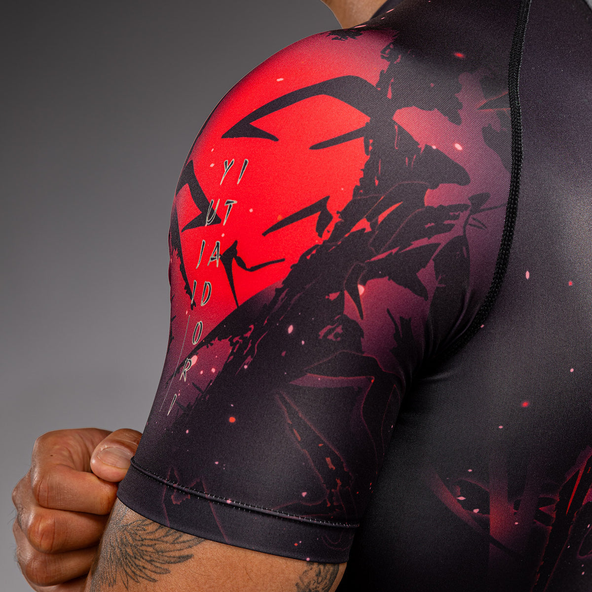 Rashguard à Manches Courtes Itadori Jujutsu Kaisen x Venum – Noir/Rouge - product-type_T-Shirts de Compression
