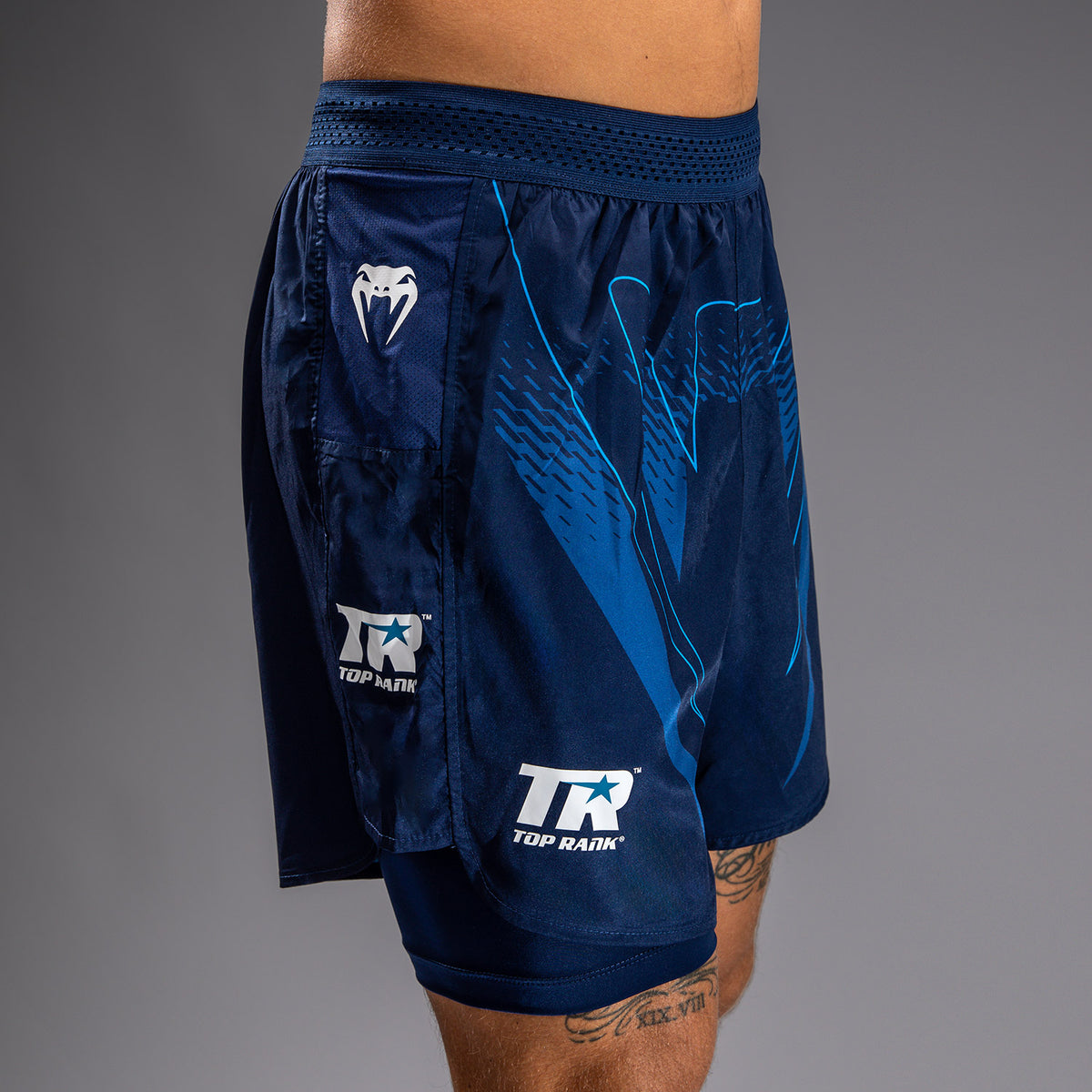 Short d'entraînement Venum x Top Rank Original pour Hommes - Bleu Marine - product-type_Shorts de training