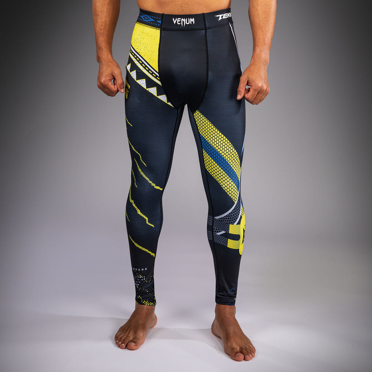 Pantalon de Compression King Venum x TEKKEN 8 - Noir/Jaune - product-type_Pantalons de Compression
