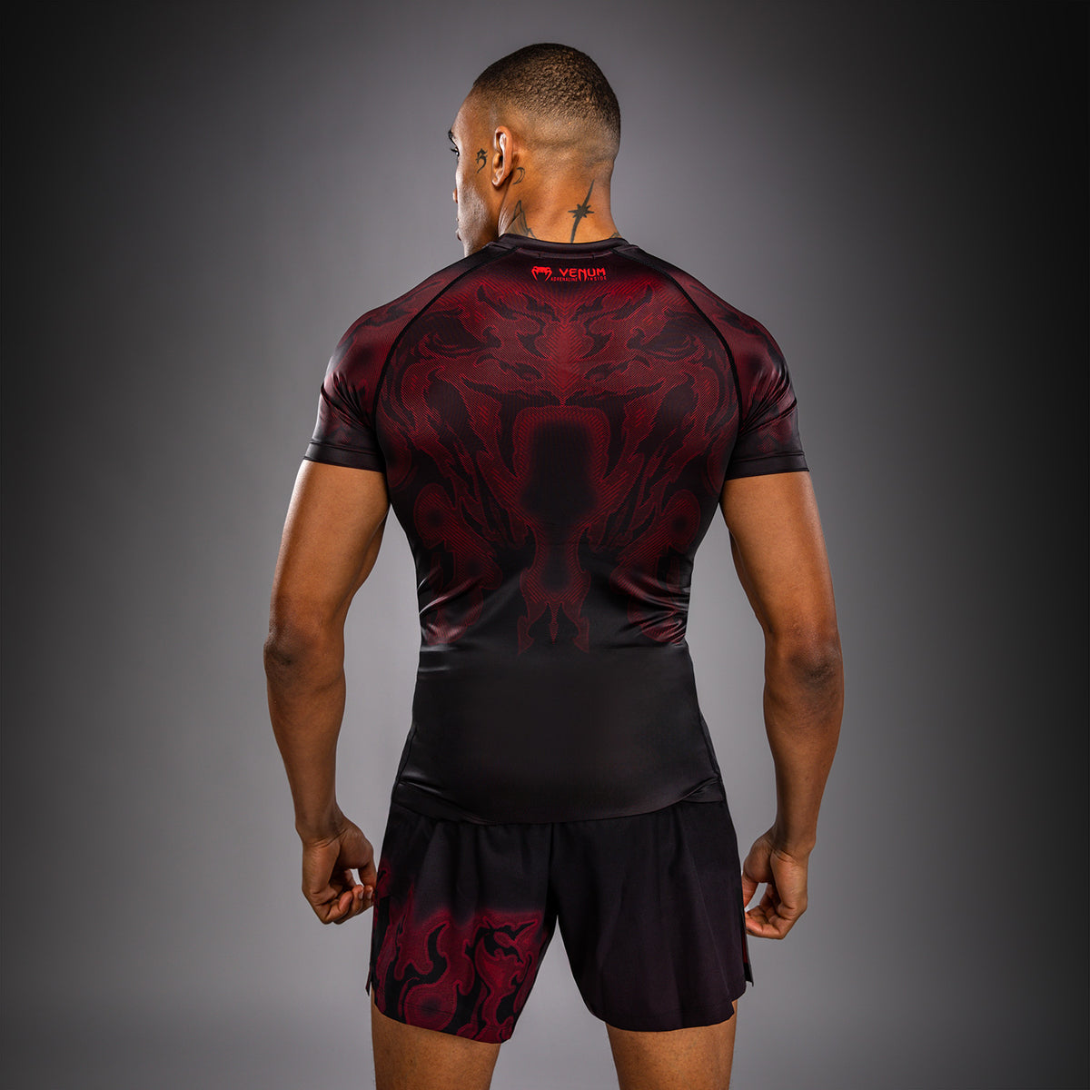 Rashguard à Manches Courtes Venum Spectre – Noir/Rouge - product-type_T-Shirts de Compression