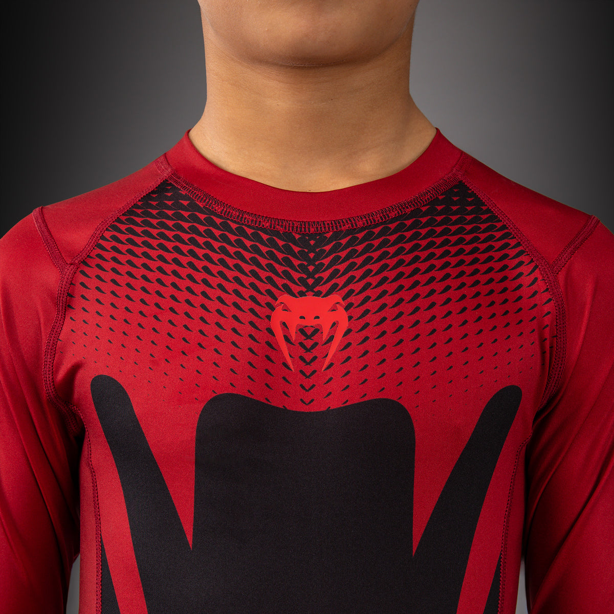 Rashguard à Manches Longues Pour Enfant Venum Attack - Noir/Rouge - product-type_T-Shirts de Compression