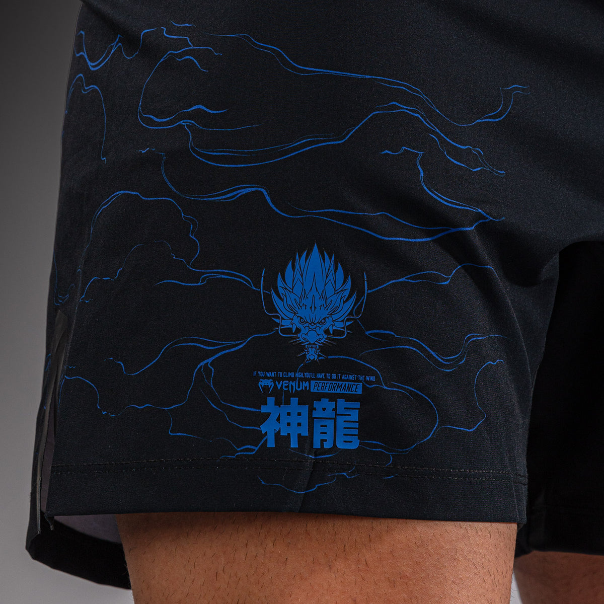 Short de Combat Venum Thunder Dragon – Noir/Bleu Royal - product-type_Shorts de MMA