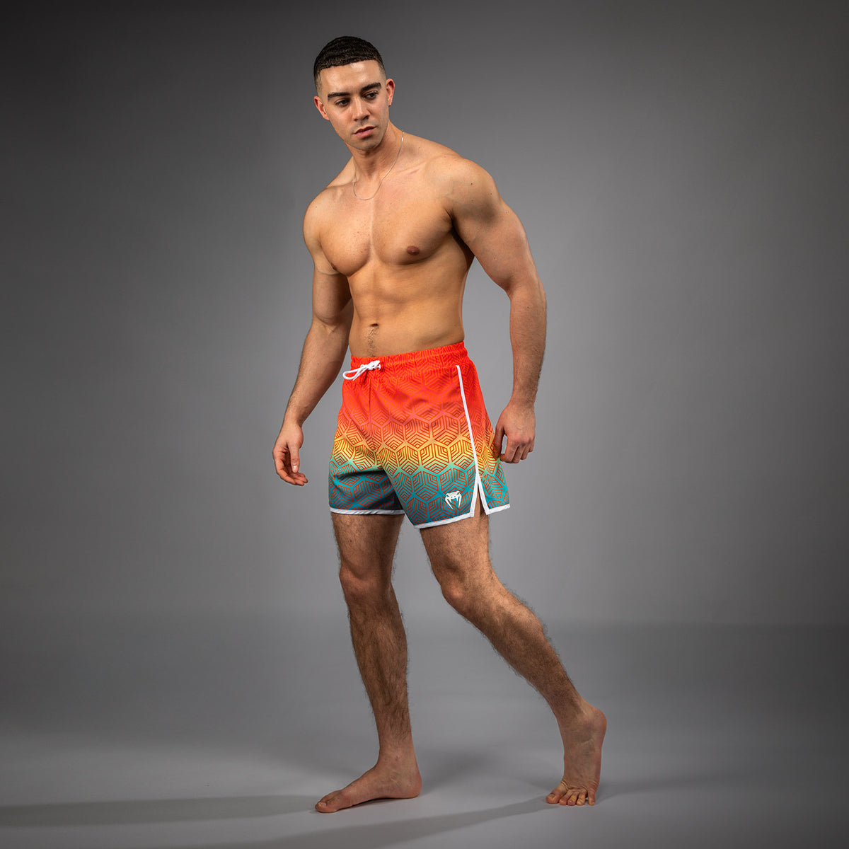 Short de Bain Venum Octane - Orange Sunset/Bleu Ciel - product-type_Shorts de bain