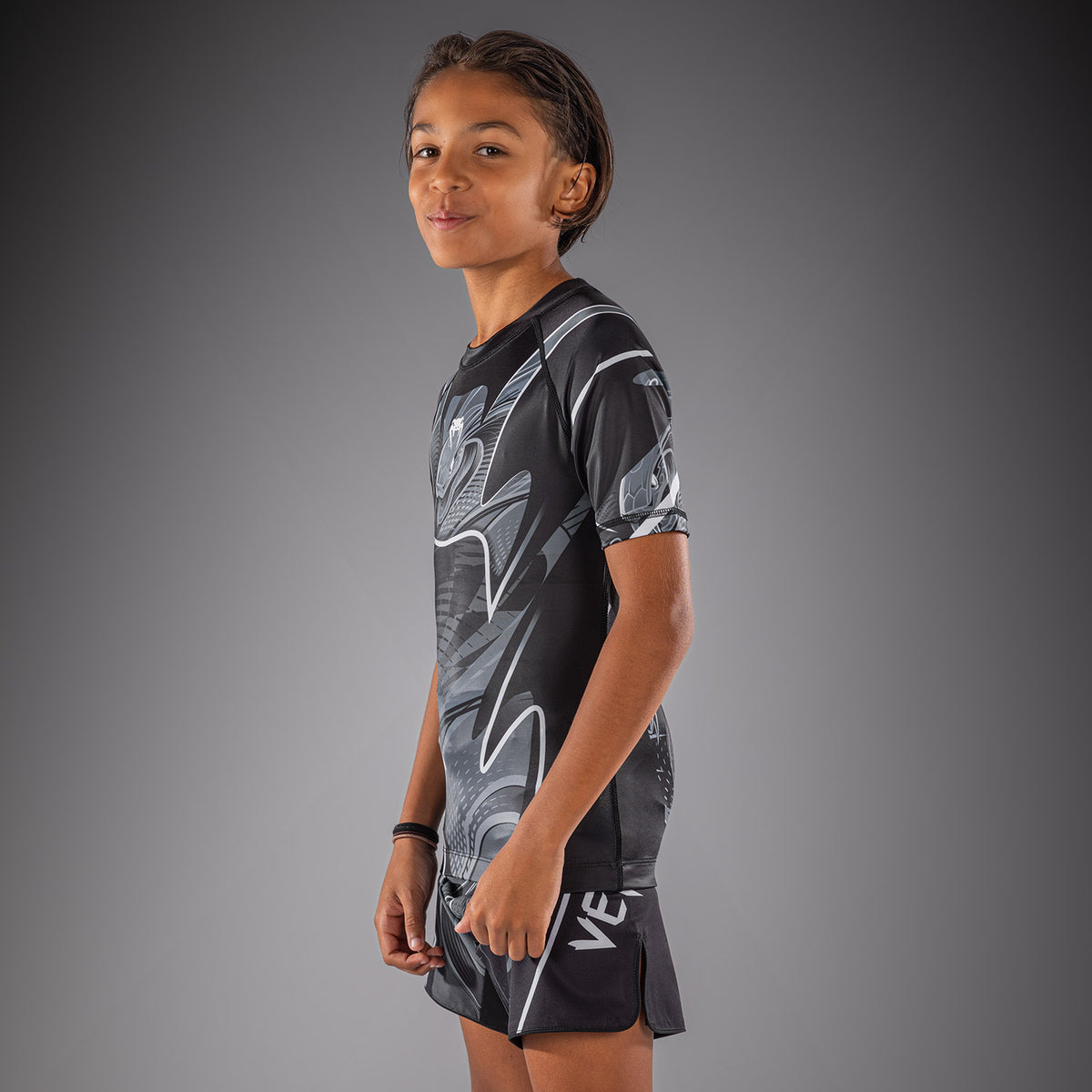 Rashguard manches courtes Pour Enfant Venum Crimson Viper 2.0 - Noir/Gris - product-type_T-Shirts de Compression