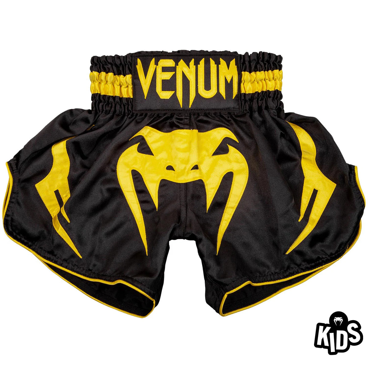 Short de Muay Thaï Venum Bangkok Inferno Kids - Noir/Jaune - Shorts de boxe thaï