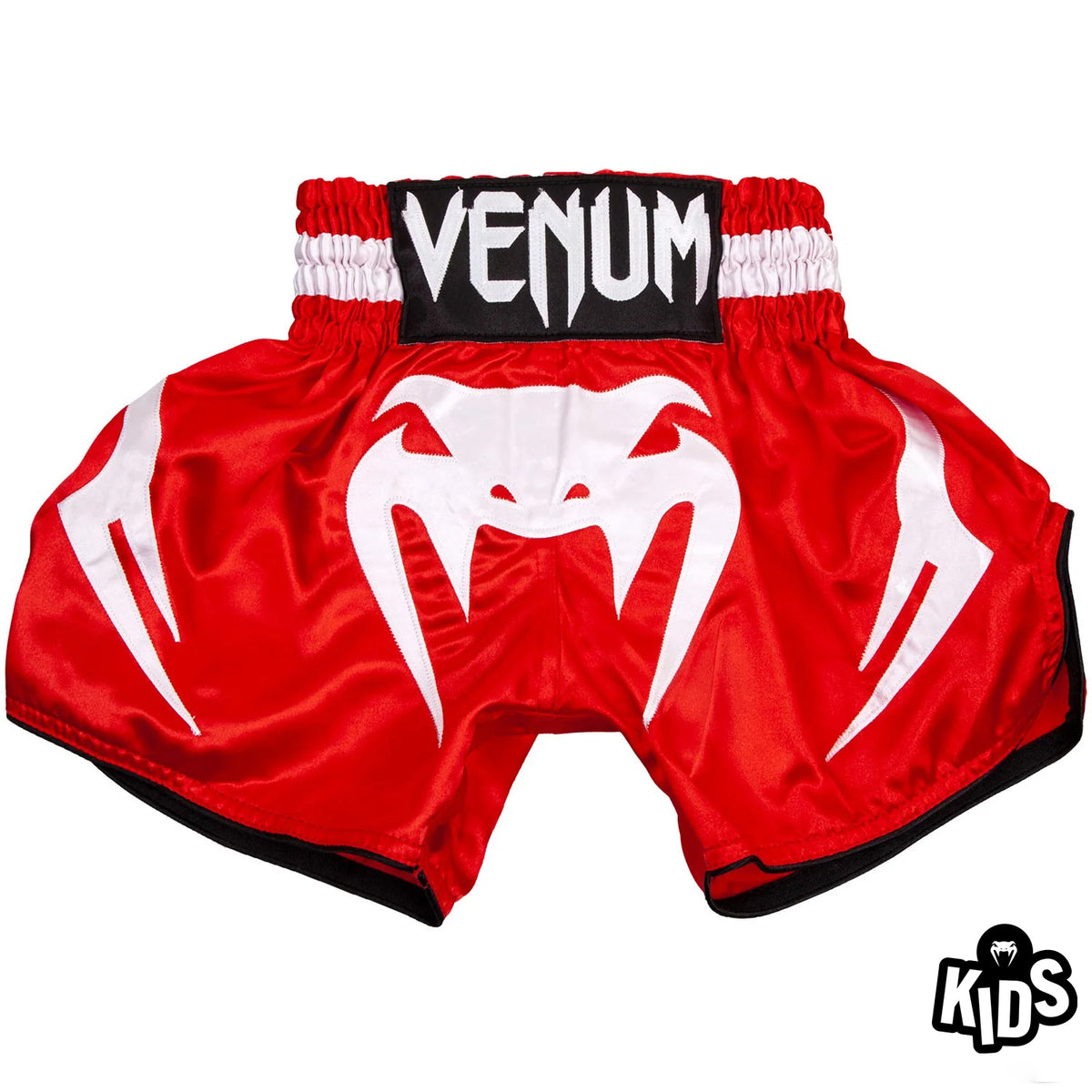 Short de Muay Thaï Venum Bangkok Inferno Kids - Rouge/Blanc - Shorts de boxe thaï