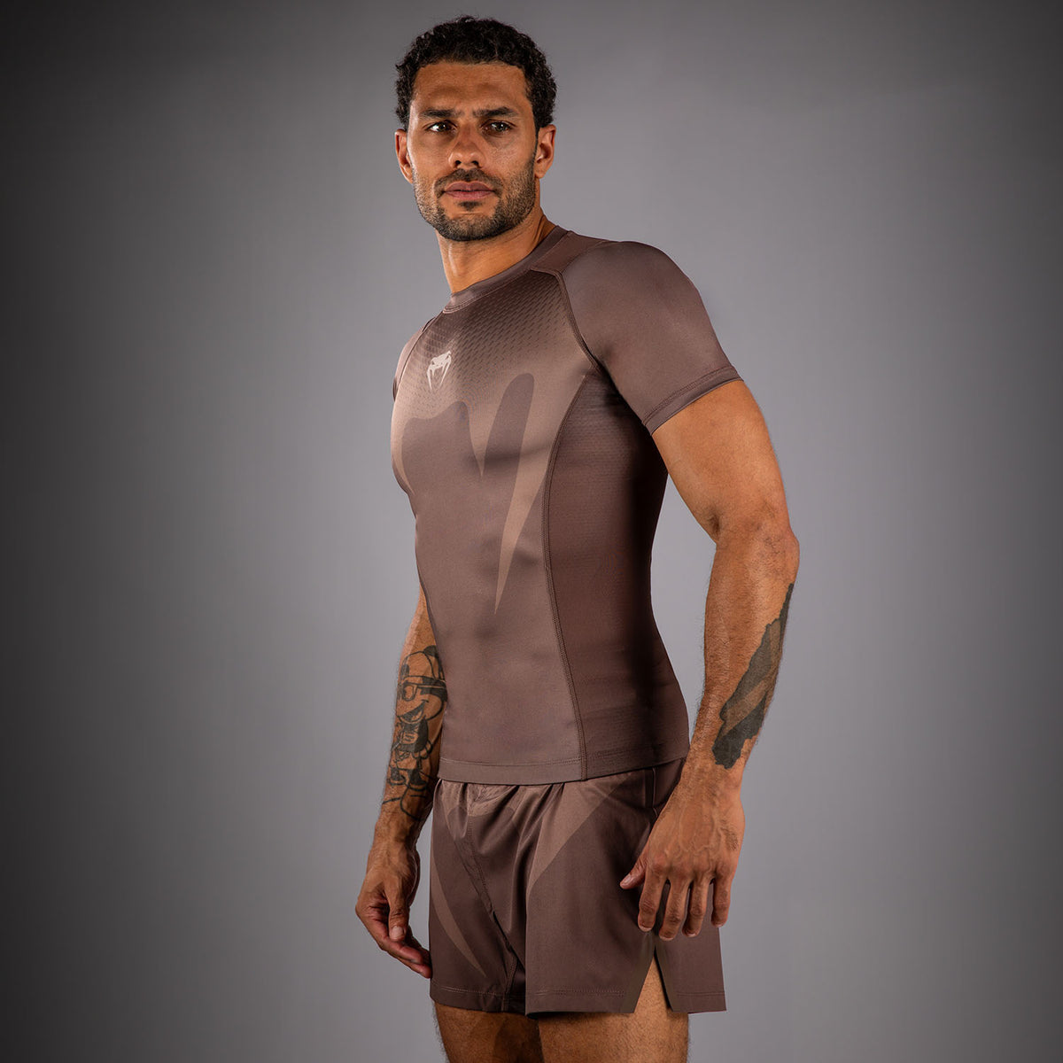 Rashguard Venum No Gi - Marron Chocolat - product-type_T-Shirts de Compression