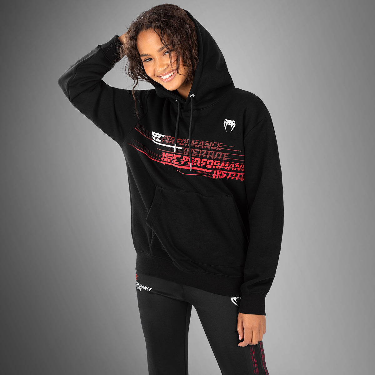Sweat à capuche pour femmes UFC Venum Performance Institute 2.0 - Noir/Rouge - product-type_Sweatshirts