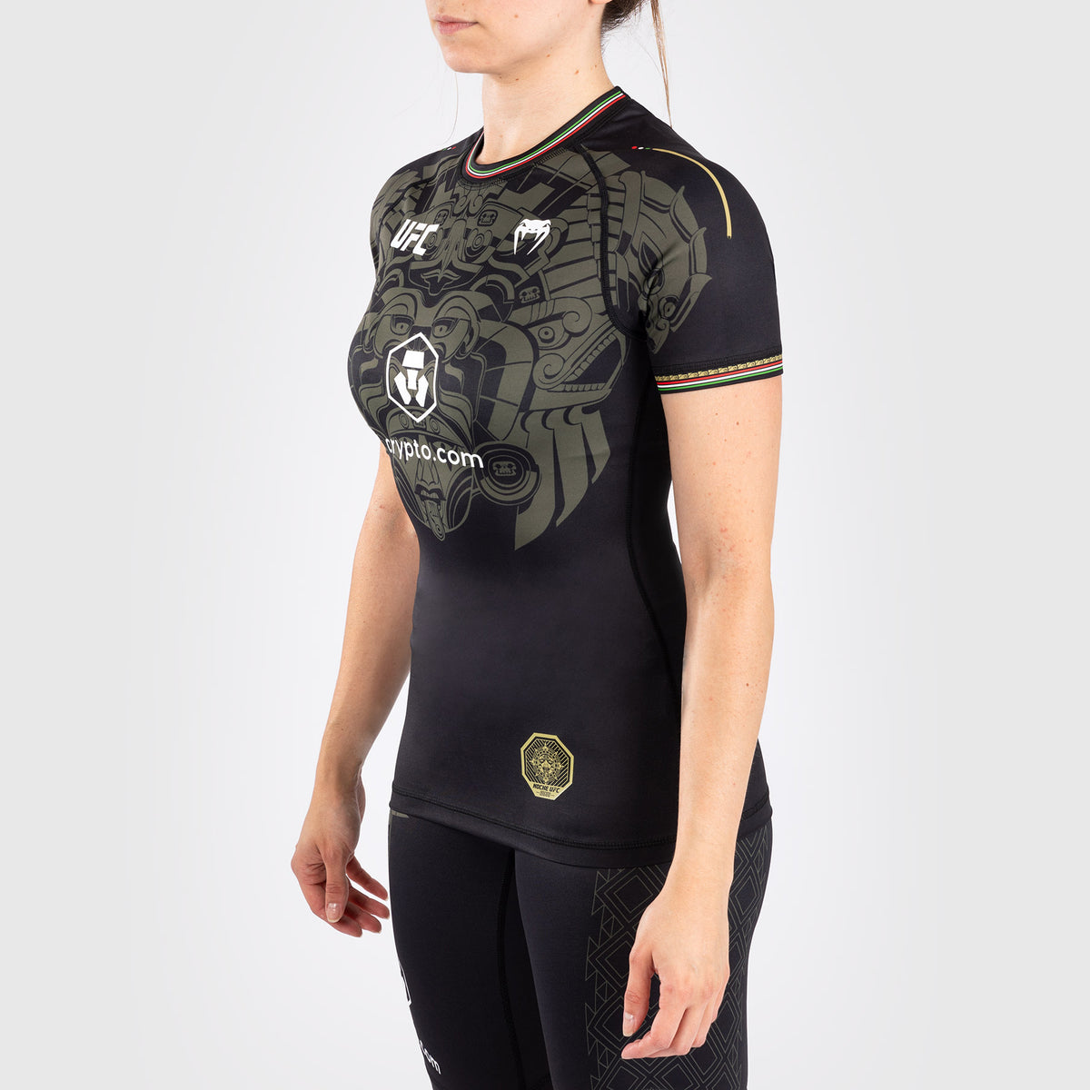 Noche UFC by Venum Authentic Fight Night Rashguard à manches courtes pour femme - Noir - product-type_T-Shirts de Compression