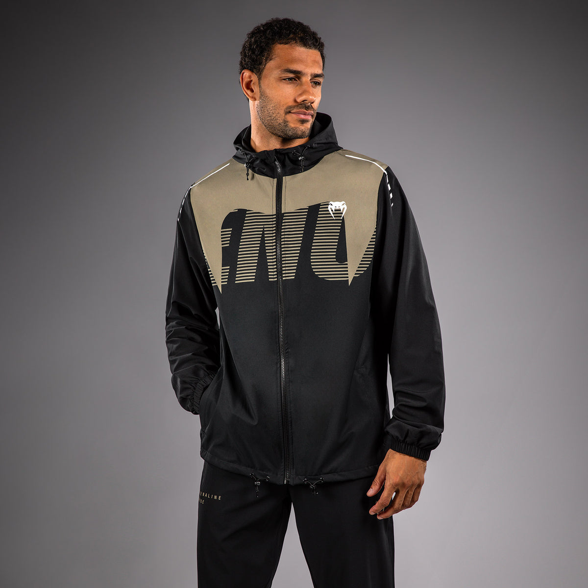 Veste de Survêtement Venum Adrenaline – Noir/Sable - product-type_Vestes