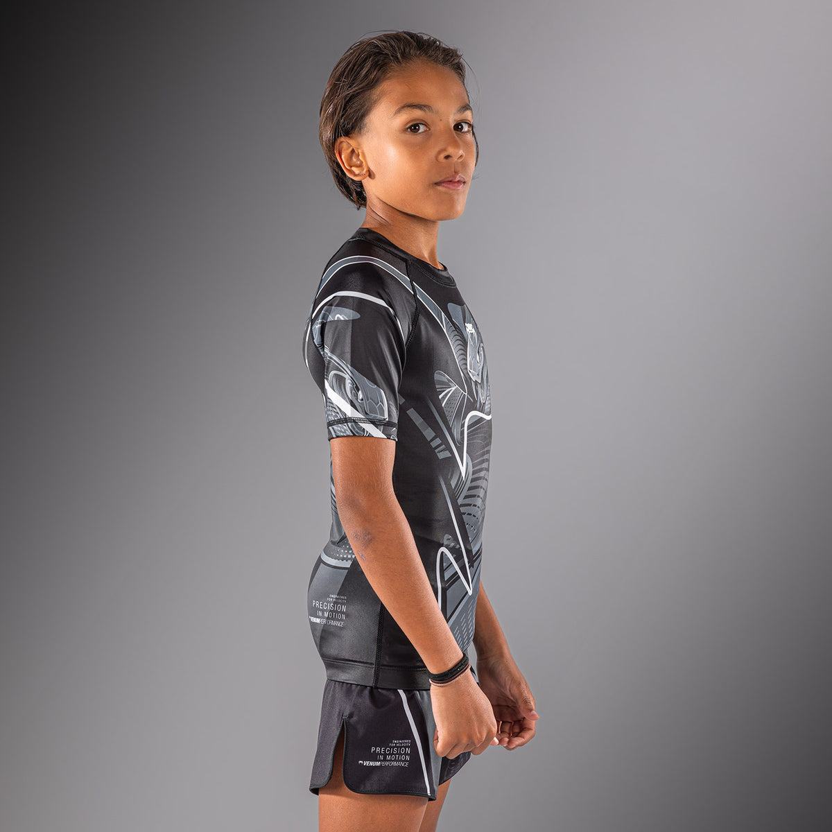 Rashguard manches courtes Pour Enfant Venum Crimson Viper 2.0 - Noir/Gris - product-type_T-Shirts de Compression