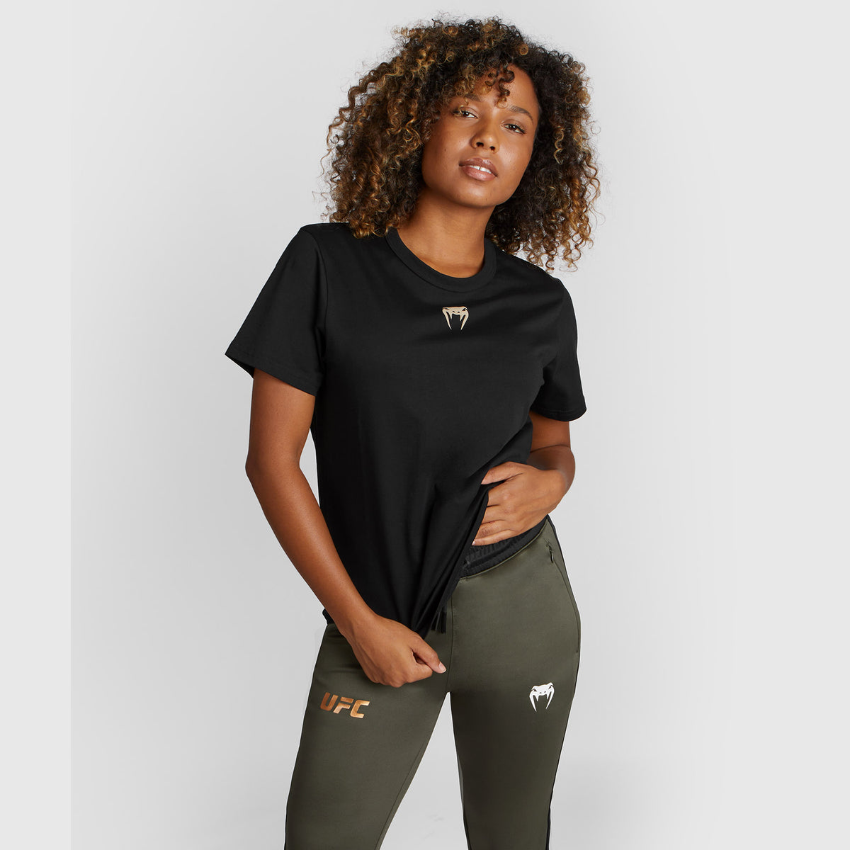 T-shirt à manches courtes en coton pour Femmes UFC Adrenaline by Venum Fight Week - Noir - product-type_T-Shirts