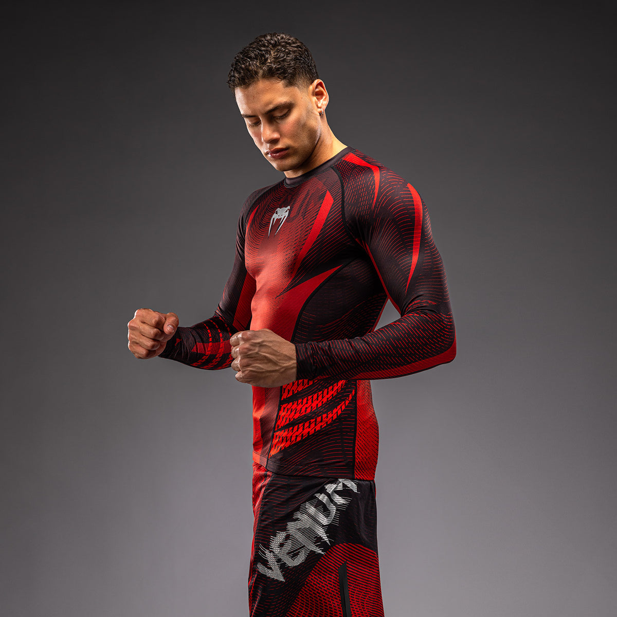 Rashguard à Manches Longues Venum Galactic 3.0 - Rouge/Argent - product-type_T-Shirts de Compression
