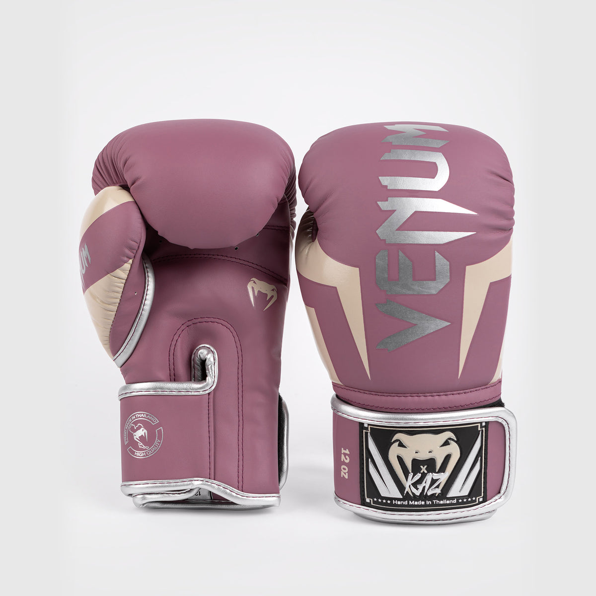 Gants de boxe Venum x Kaz – Orchidée Fanée/Argent - product-type_Gants de boxe