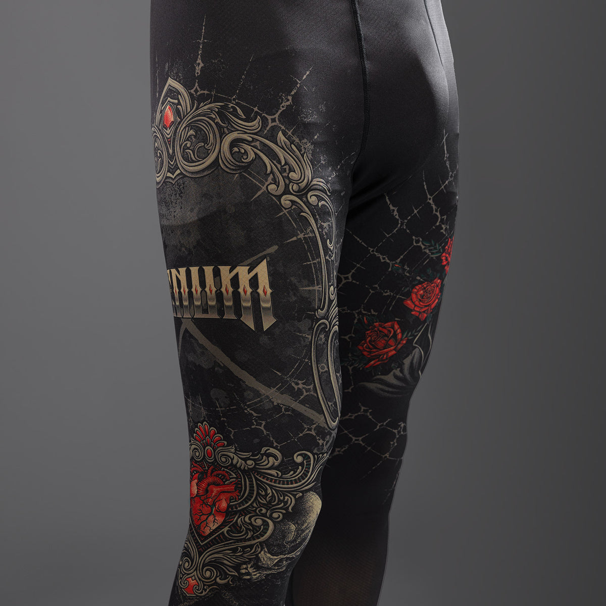 Pantalon de Compression pour Hommes Venum Santa Muerte 5.0 - Noir Profond/Or - product-type_Pantalons de Compression