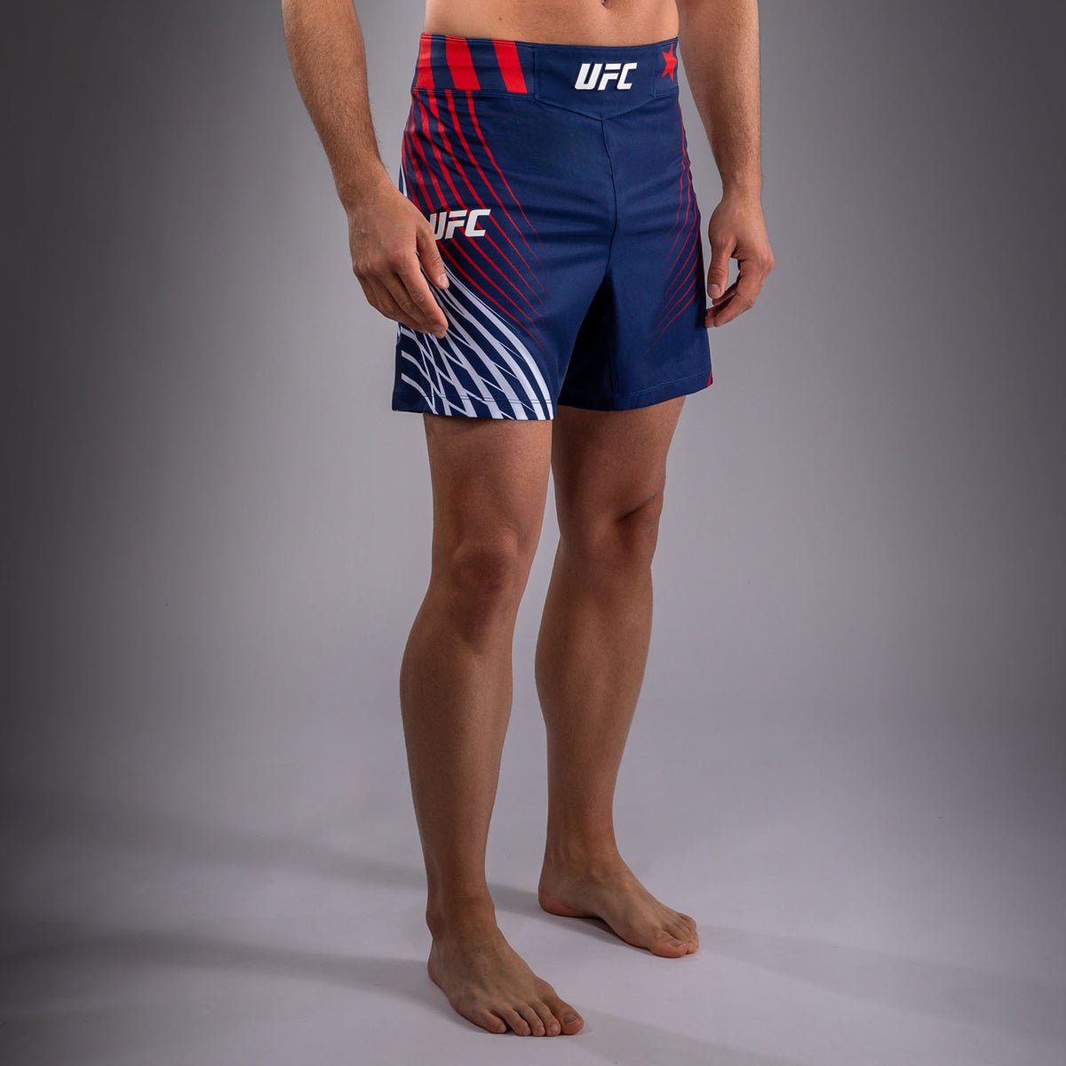 UFC Freedom 250 by Venum Authentic Fight Night Short de combat Personnalisé coupe courte pour homme - Bleu - product-type_Shorts de MMA