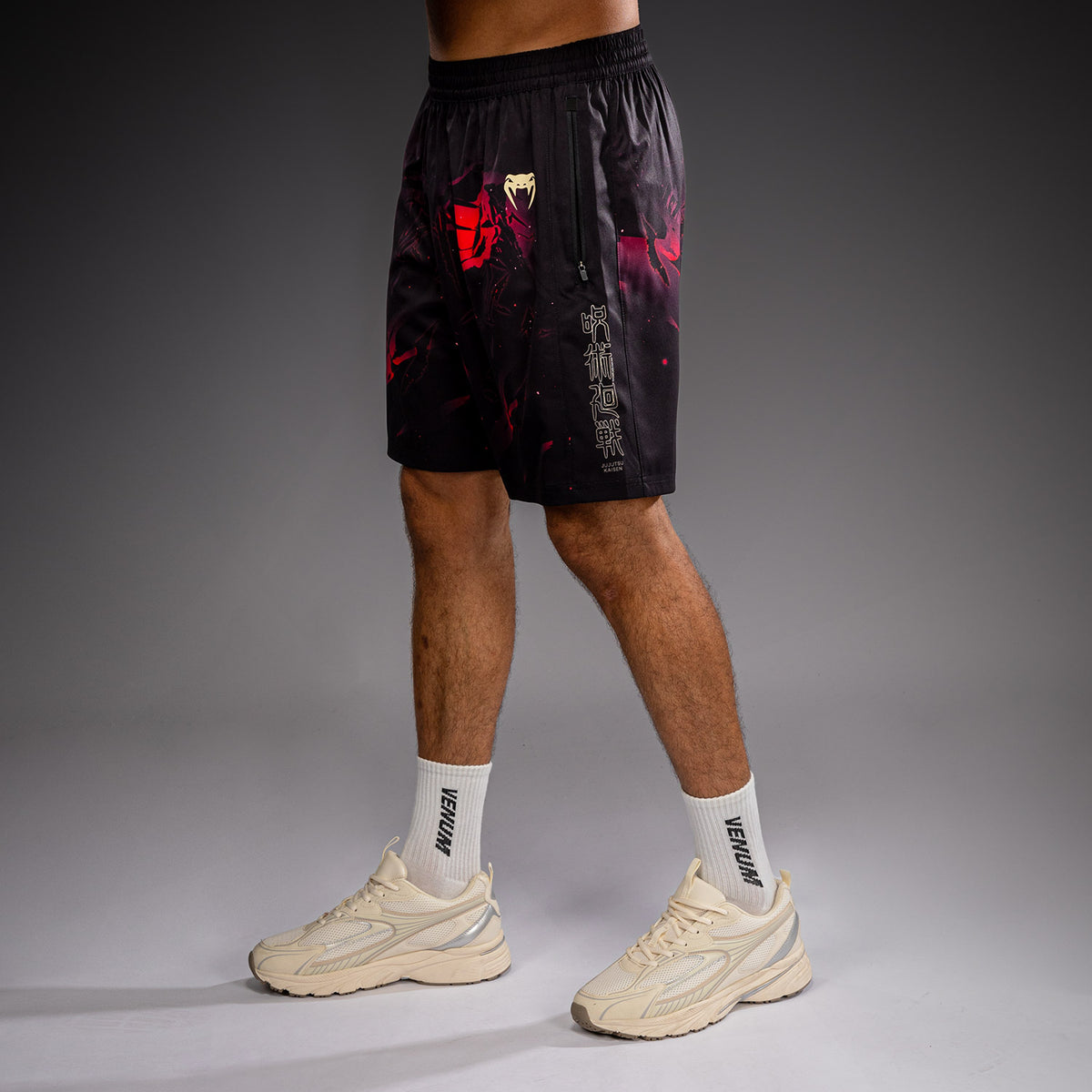 Short d’Entraînement Itadori Jujutsu Kaisen x Venum – Noir/Rouge - product-type_Shorts de training