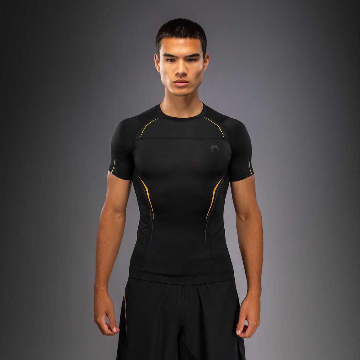 Rashguard à Manches Courtes Venum G-Core - Noir/Or - product-type_T-Shirts de Compression