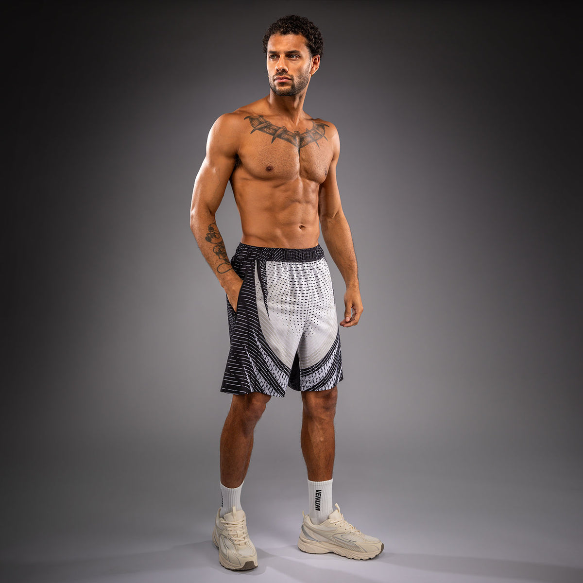 Short d’Entraînement Venum Galactic 3.0 - Blanc Cassé/Noir - product-type_Shorts de training