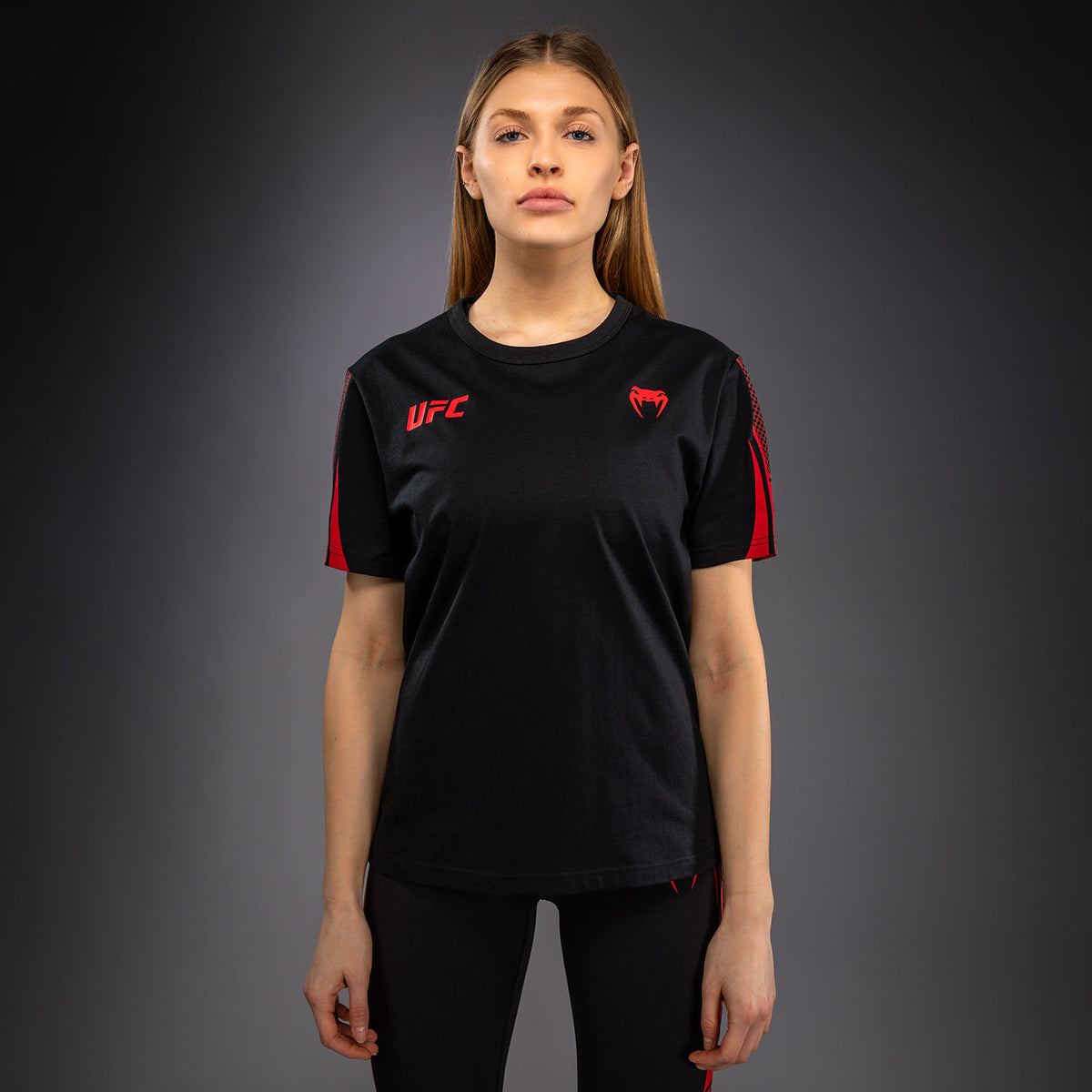 T-shirt à Manches Courtes pour Femme Venum UFC Unity by Venum Authentic Fight Week - Noir - product-type_T-Shirts