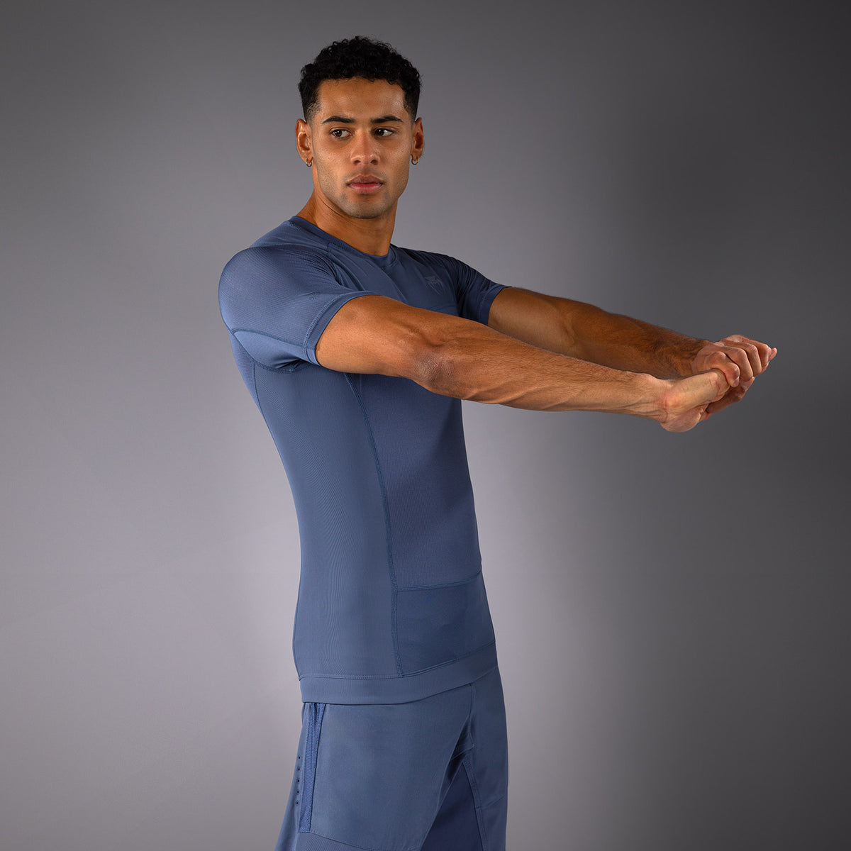 Rashguard à Manches Courtes Venum G-Fit Air pour Hommes - Bleu Brumeux - product-type_T-Shirts de Compression